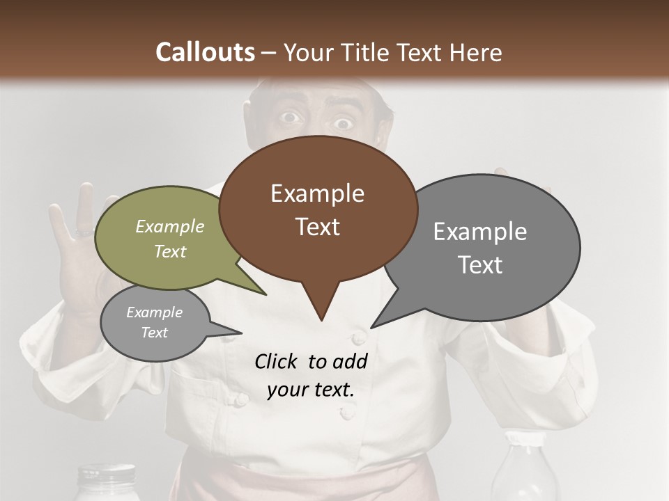 A Man In A Chef's Hat Sitting At A Table With A Plate Of PowerPoint Template