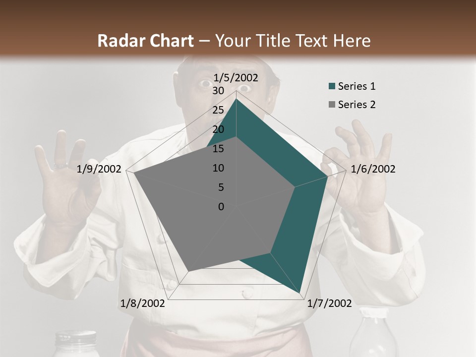 A Man In A Chef's Hat Sitting At A Table With A Plate Of PowerPoint Template