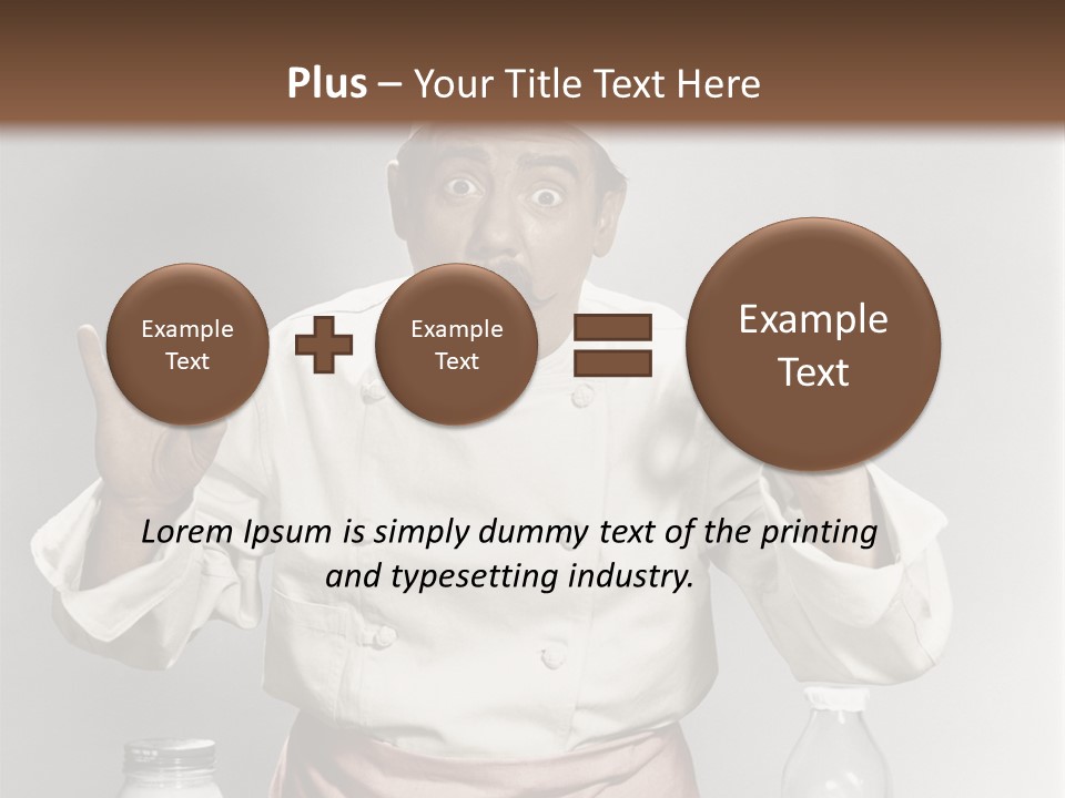 A Man In A Chef's Hat Sitting At A Table With A Plate Of PowerPoint Template