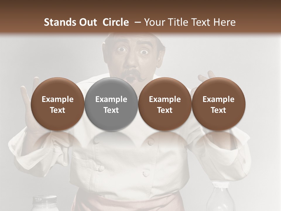 A Man In A Chef's Hat Sitting At A Table With A Plate Of PowerPoint Template