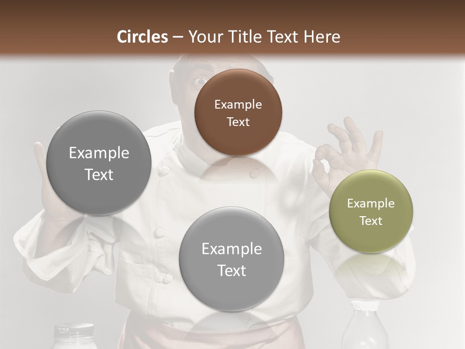 A Man In A Chef's Hat Sitting At A Table With A Plate Of PowerPoint Template