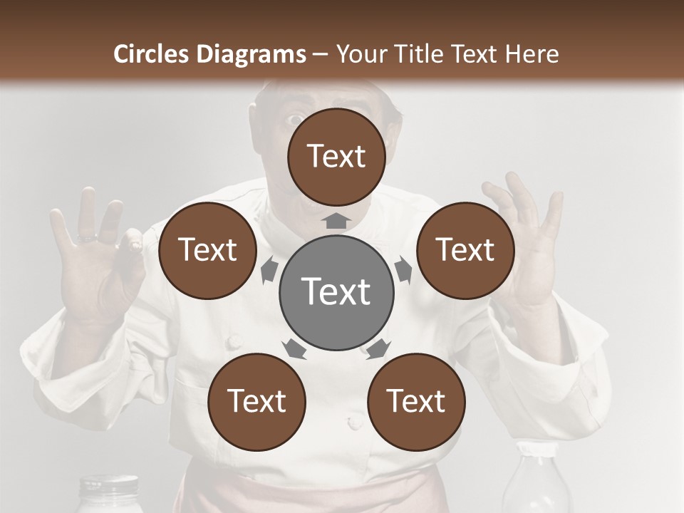 A Man In A Chef's Hat Sitting At A Table With A Plate Of PowerPoint Template