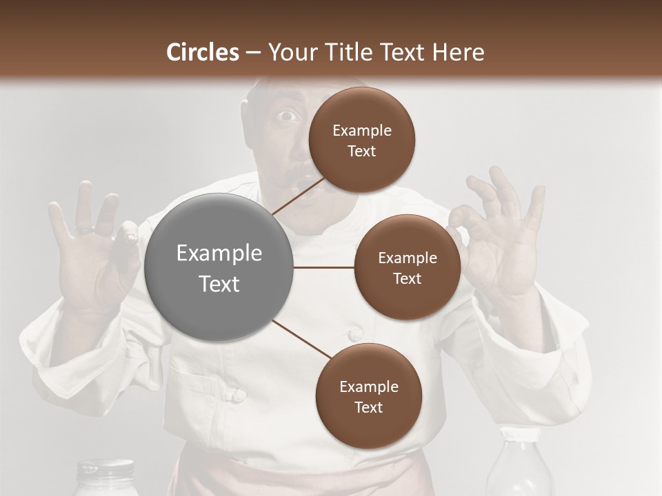 A Man In A Chef's Hat Sitting At A Table With A Plate Of PowerPoint Template