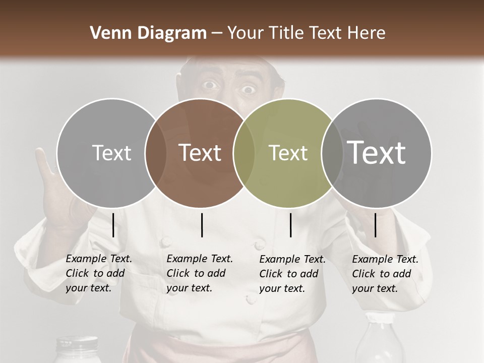 A Man In A Chef's Hat Sitting At A Table With A Plate Of PowerPoint Template