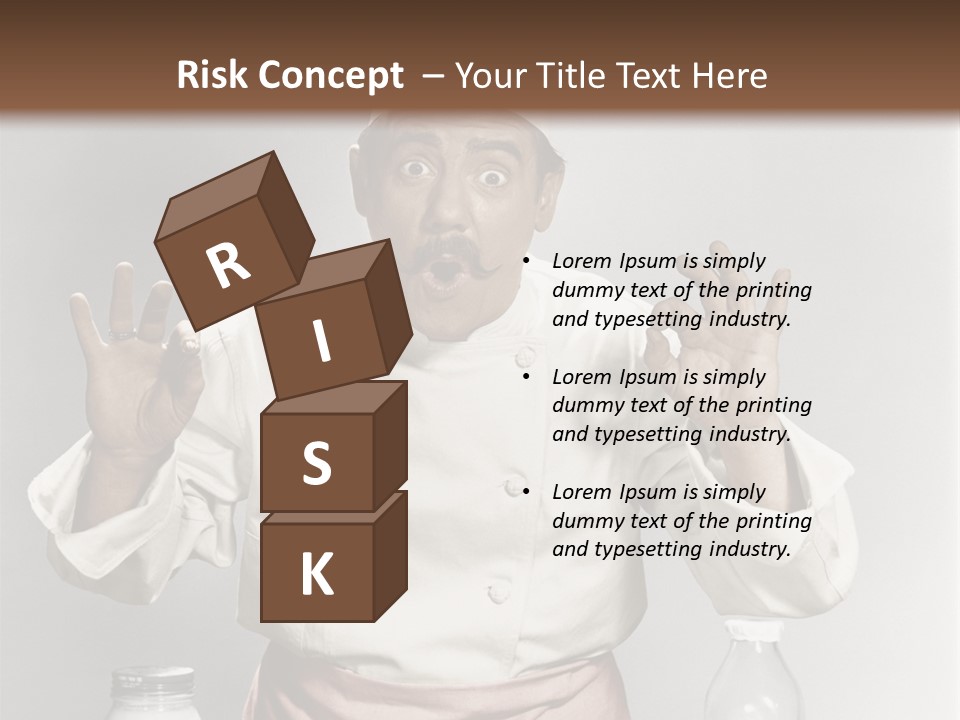 A Man In A Chef's Hat Sitting At A Table With A Plate Of PowerPoint Template