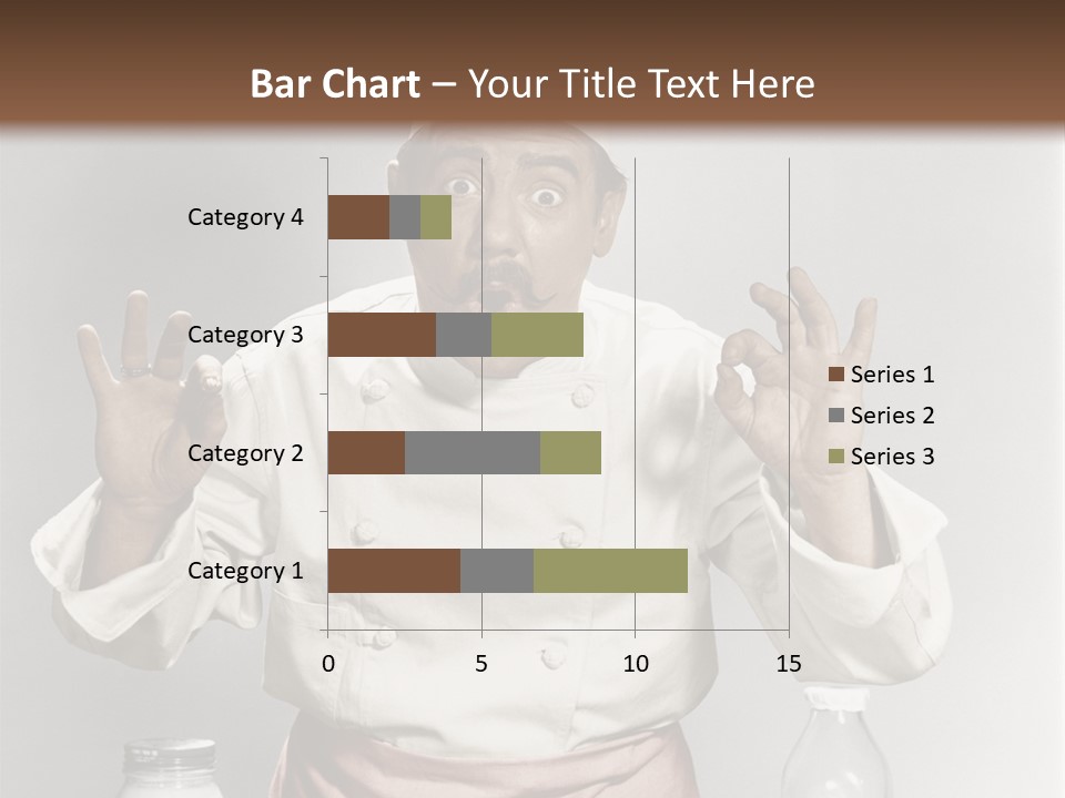 A Man In A Chef's Hat Sitting At A Table With A Plate Of PowerPoint Template