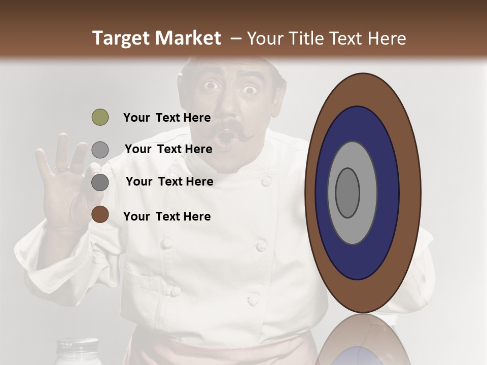 A Man In A Chef's Hat Sitting At A Table With A Plate Of PowerPoint Template