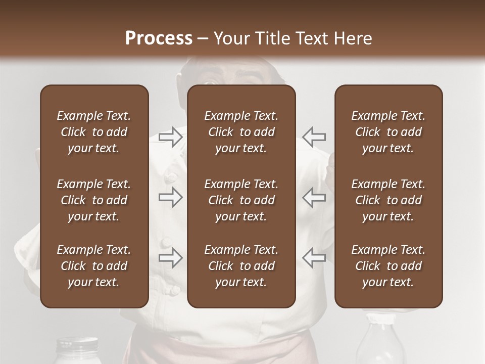 A Man In A Chef's Hat Sitting At A Table With A Plate Of PowerPoint Template