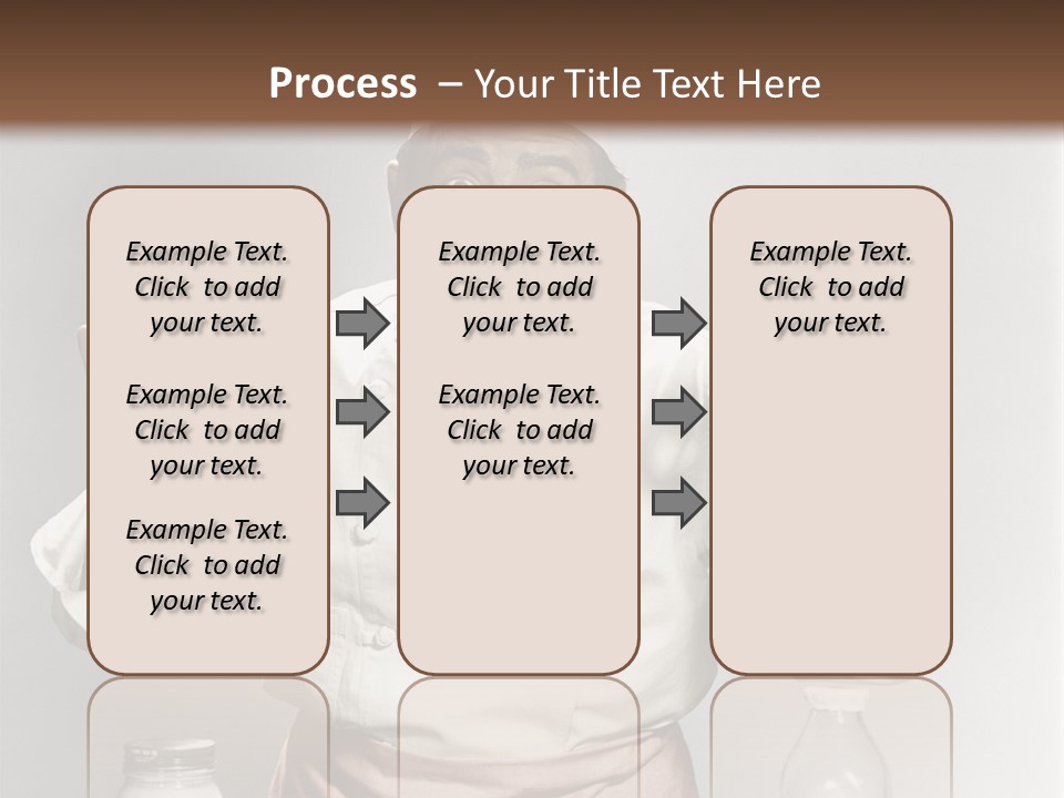 A Man In A Chef's Hat Sitting At A Table With A Plate Of PowerPoint Template