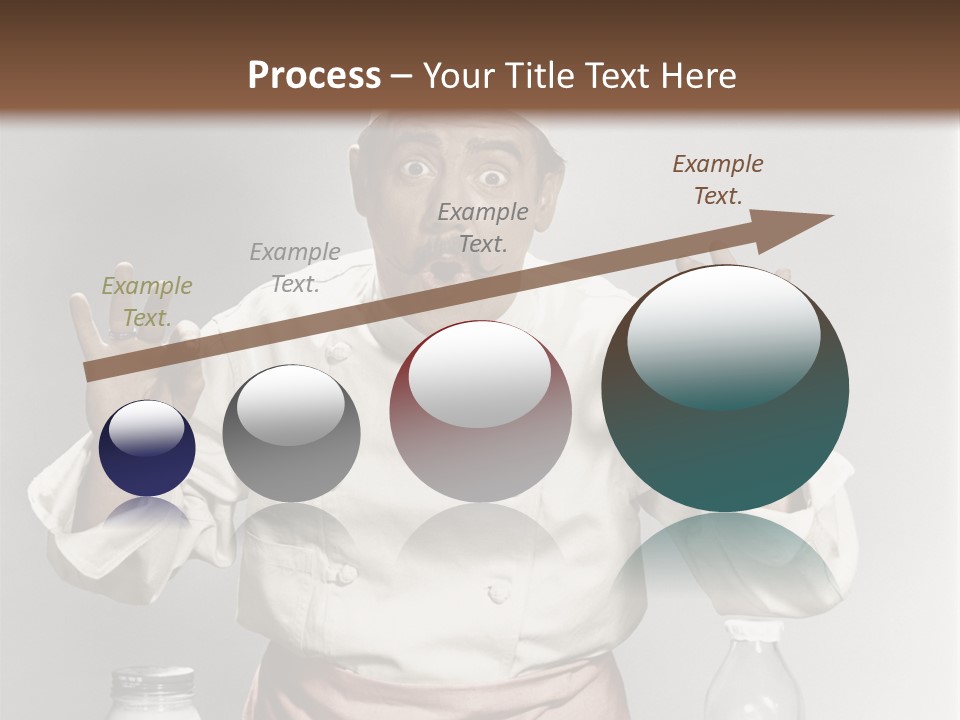 A Man In A Chef's Hat Sitting At A Table With A Plate Of PowerPoint Template