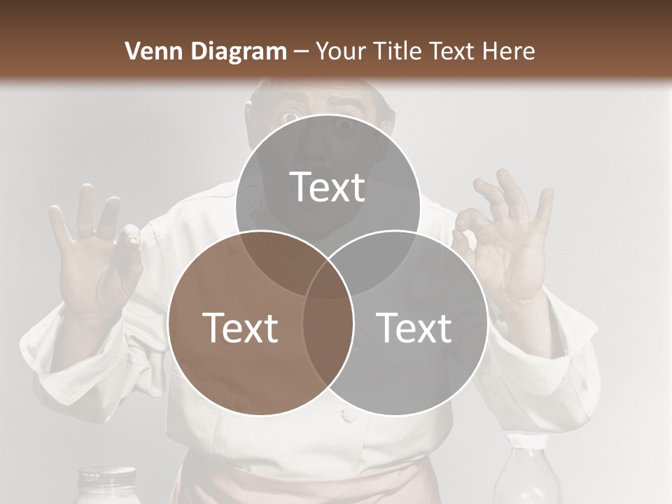 A Man In A Chef's Hat Sitting At A Table With A Plate Of PowerPoint Template