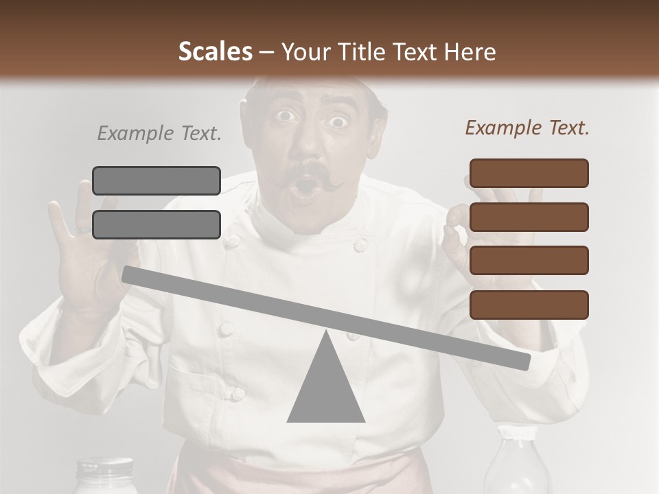 A Man In A Chef's Hat Sitting At A Table With A Plate Of PowerPoint Template
