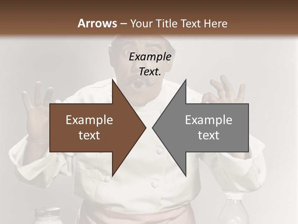 A Man In A Chef's Hat Sitting At A Table With A Plate Of PowerPoint Template
