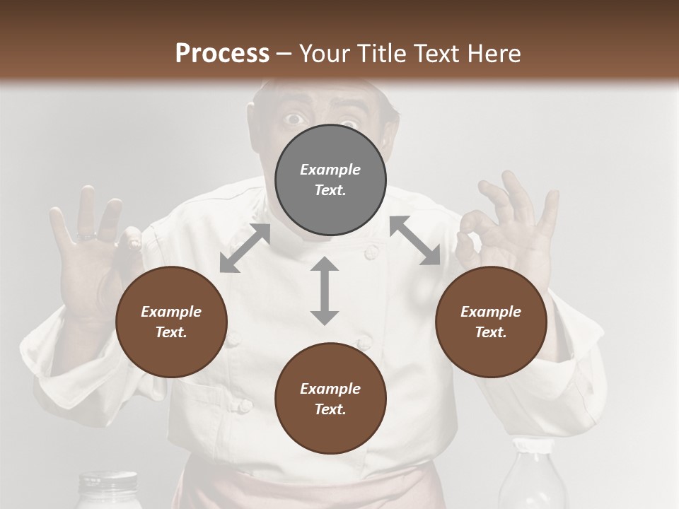 A Man In A Chef's Hat Sitting At A Table With A Plate Of PowerPoint Template