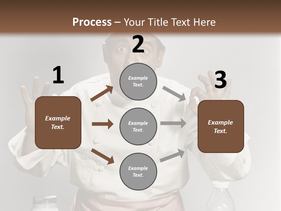A Man In A Chef's Hat Sitting At A Table With A Plate Of PowerPoint Template