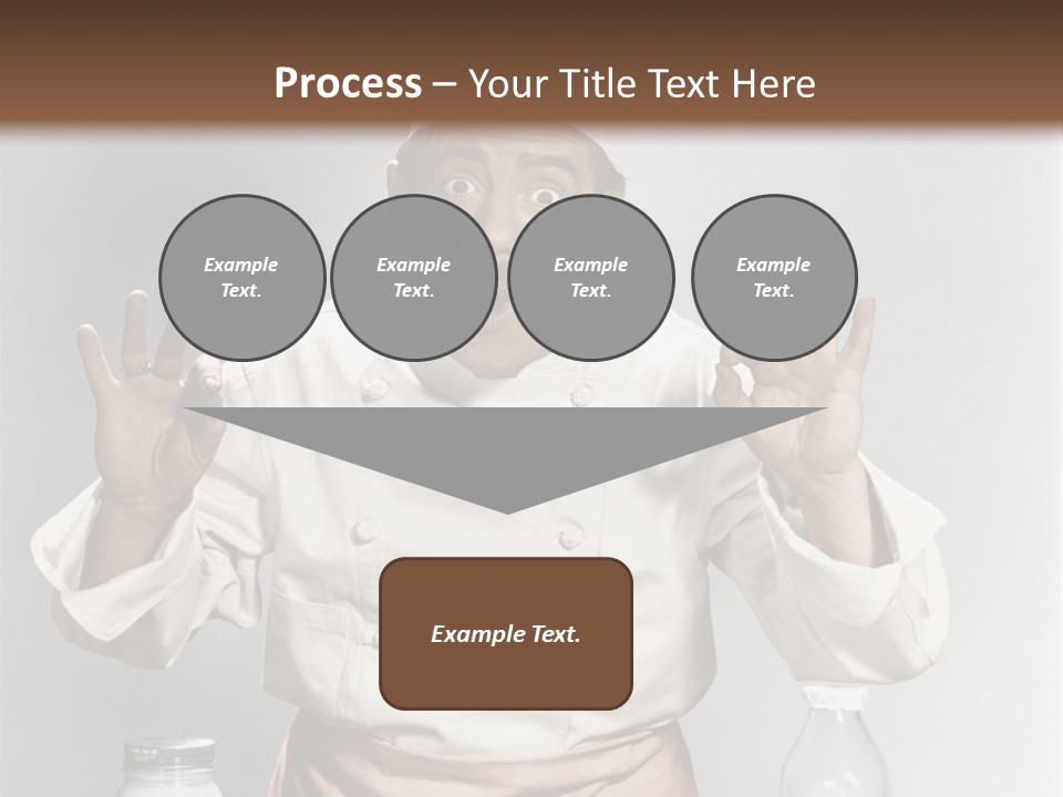 A Man In A Chef's Hat Sitting At A Table With A Plate Of PowerPoint Template