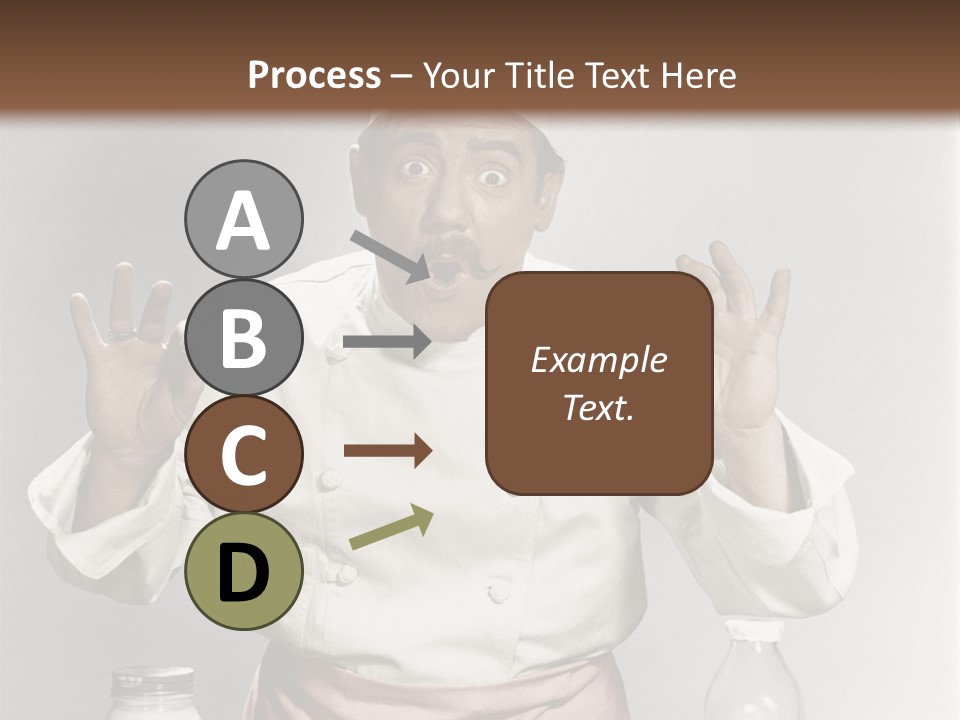 A Man In A Chef's Hat Sitting At A Table With A Plate Of PowerPoint Template