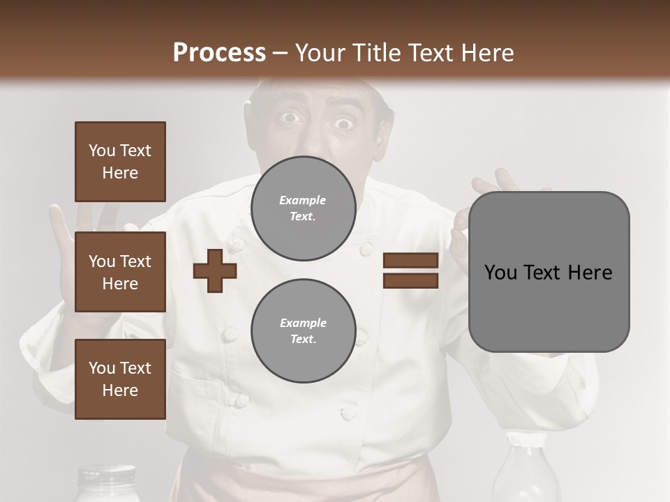 A Man In A Chef's Hat Sitting At A Table With A Plate Of PowerPoint Template