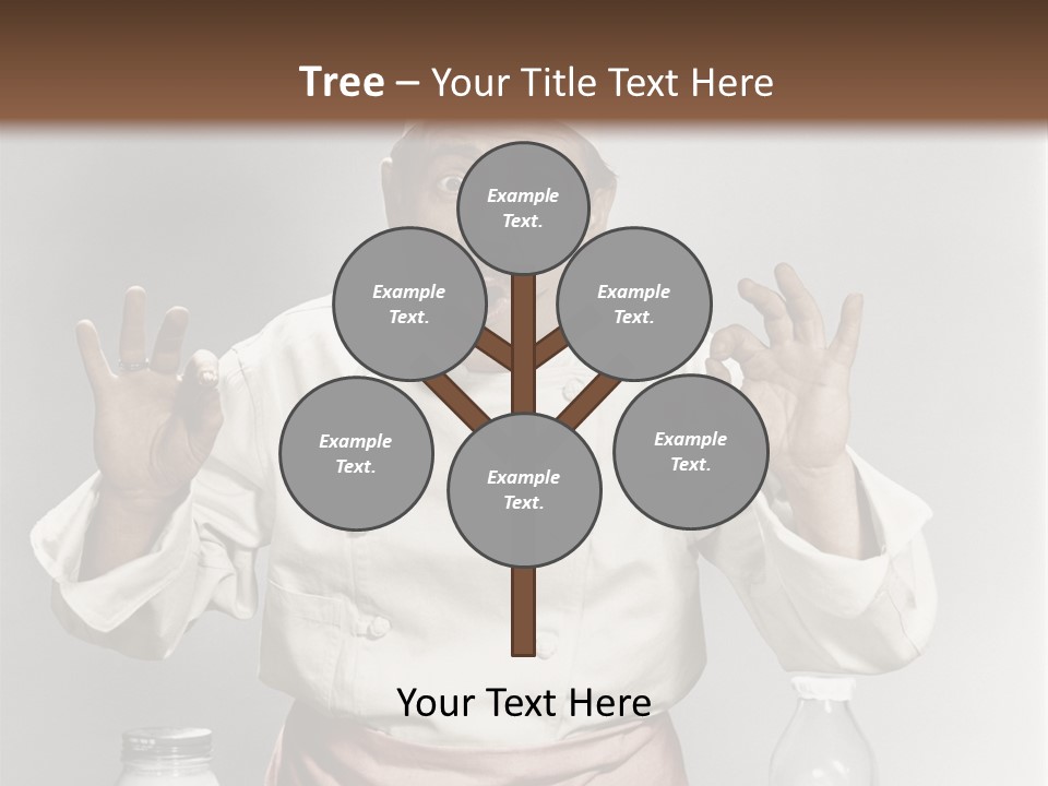 A Man In A Chef's Hat Sitting At A Table With A Plate Of PowerPoint Template