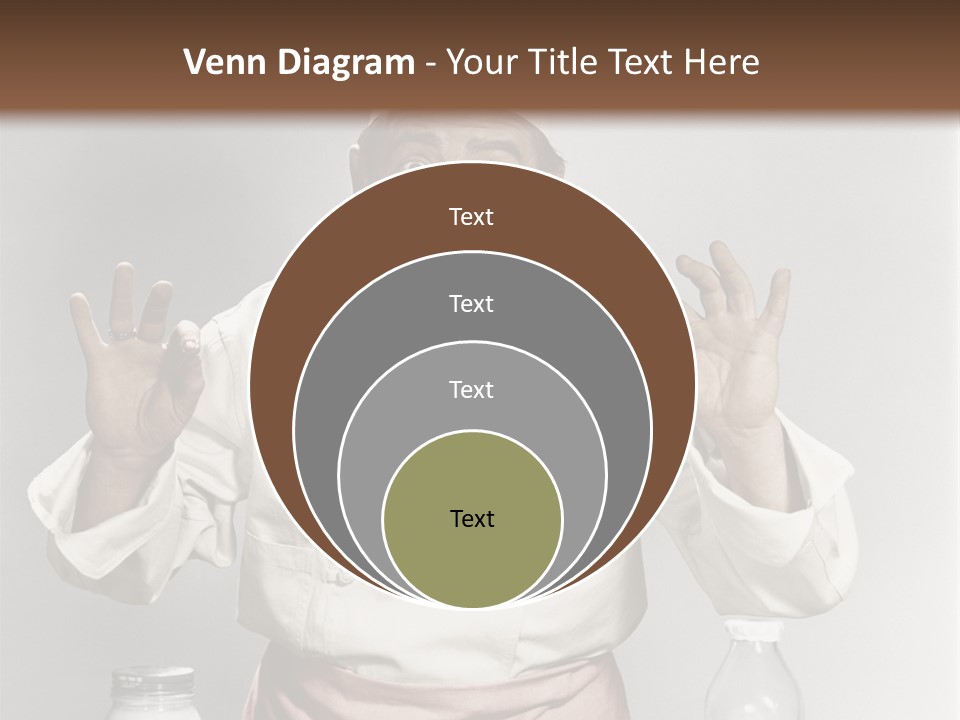 A Man In A Chef's Hat Sitting At A Table With A Plate Of PowerPoint Template