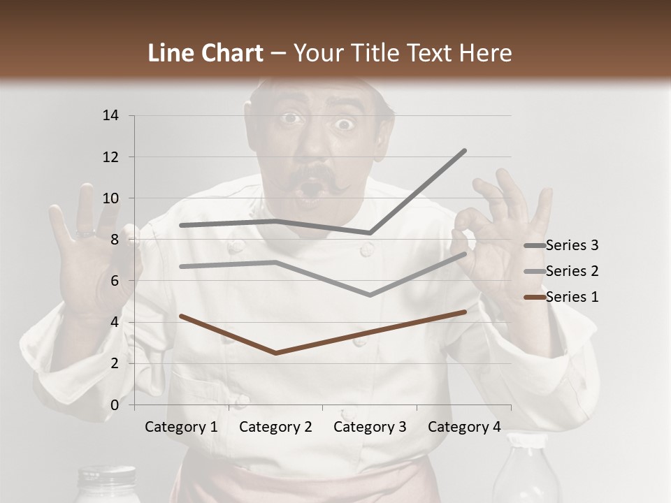 A Man In A Chef's Hat Sitting At A Table With A Plate Of PowerPoint Template