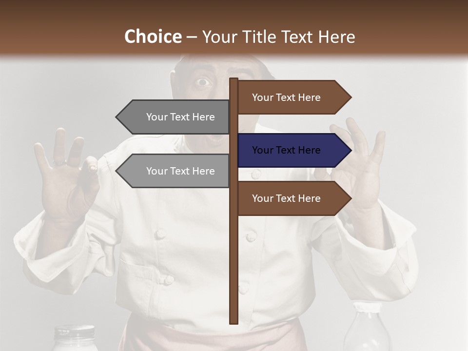 A Man In A Chef's Hat Sitting At A Table With A Plate Of PowerPoint Template