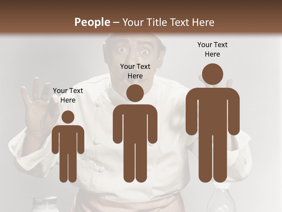 A Man In A Chef's Hat Sitting At A Table With A Plate Of PowerPoint Template