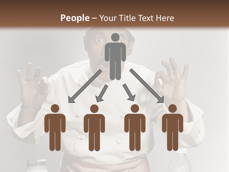 A Man In A Chef's Hat Sitting At A Table With A Plate Of PowerPoint Template