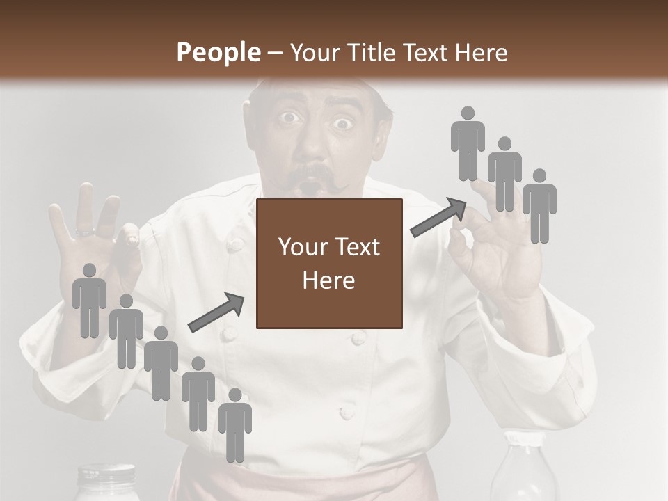 A Man In A Chef's Hat Sitting At A Table With A Plate Of PowerPoint Template