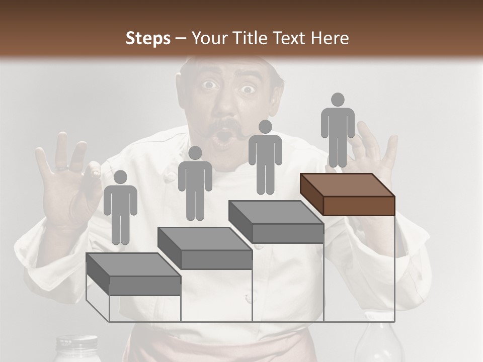 A Man In A Chef's Hat Sitting At A Table With A Plate Of PowerPoint Template
