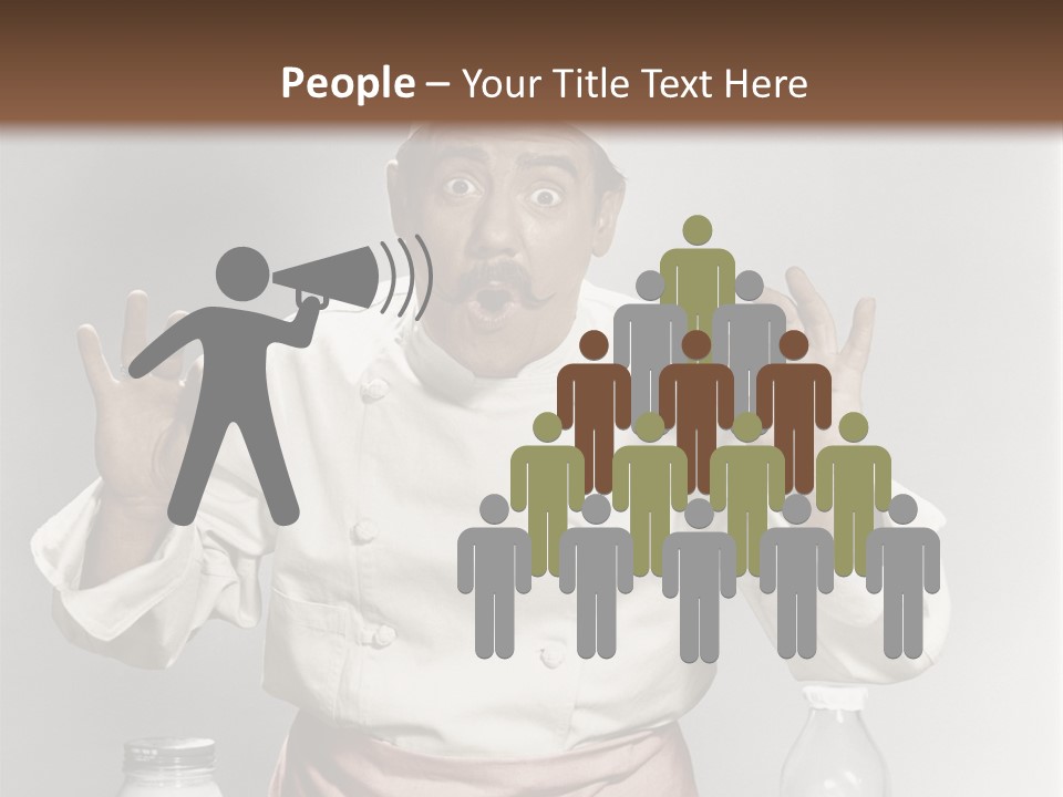 A Man In A Chef's Hat Sitting At A Table With A Plate Of PowerPoint Template