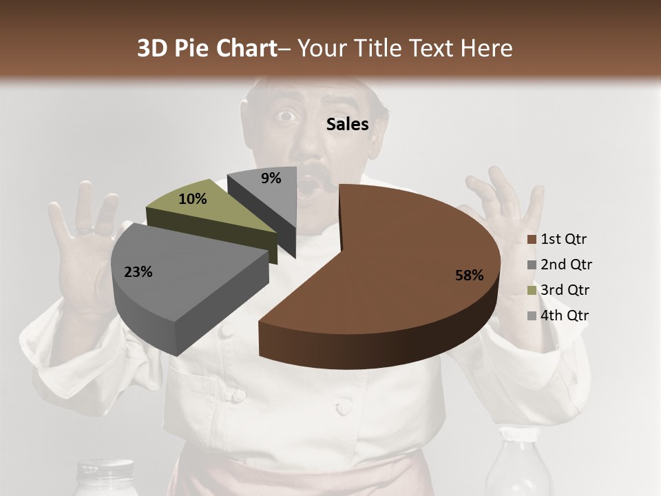 A Man In A Chef's Hat Sitting At A Table With A Plate Of PowerPoint Template