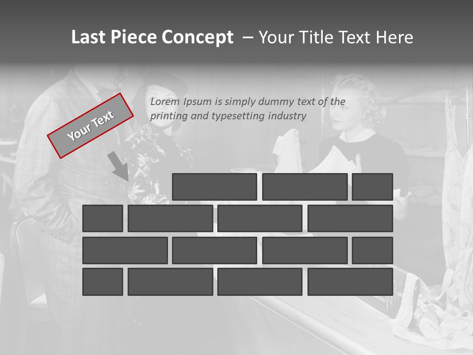 A Man And Two Women Standing In Front Of A Table PowerPoint Template