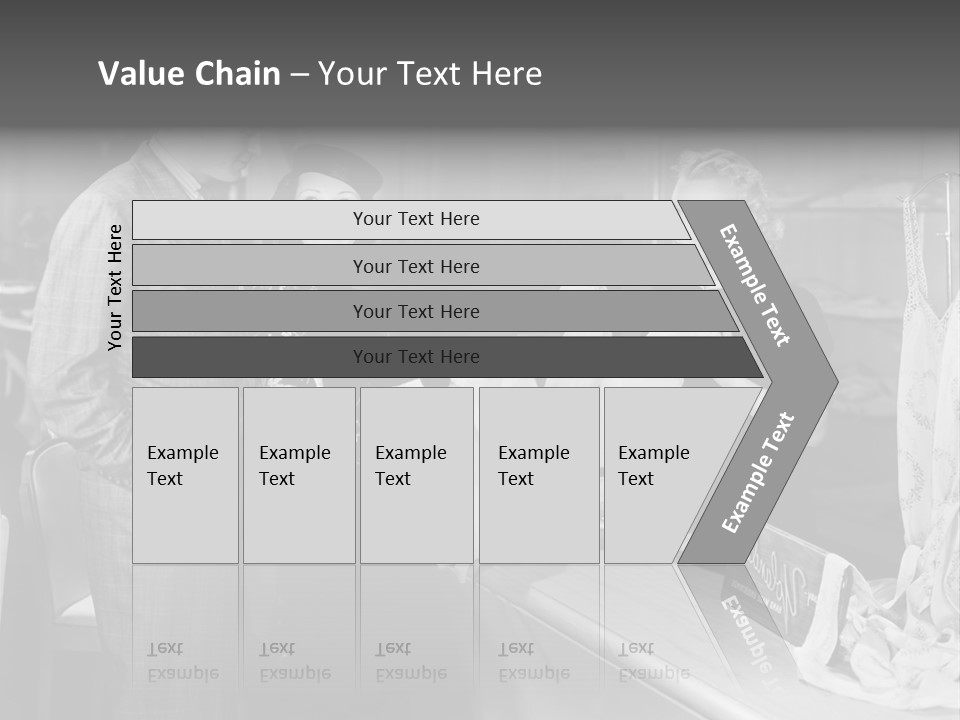 A Man And Two Women Standing In Front Of A Table PowerPoint Template