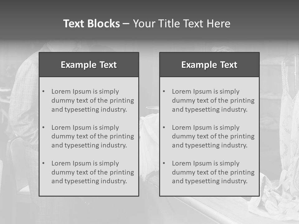 A Man And Two Women Standing In Front Of A Table PowerPoint Template