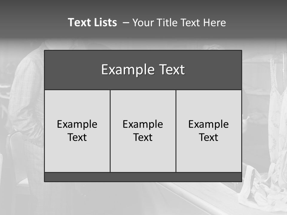 A Man And Two Women Standing In Front Of A Table PowerPoint Template