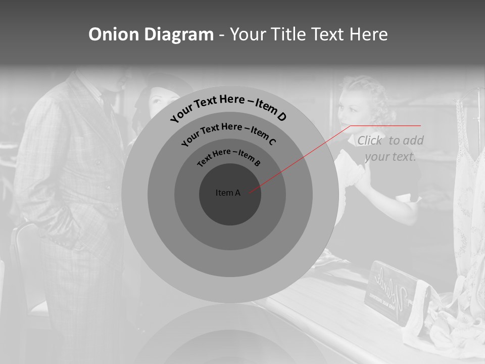 A Man And Two Women Standing In Front Of A Table PowerPoint Template