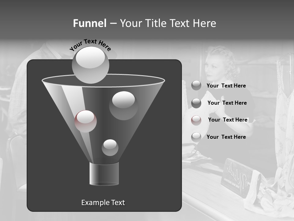 A Man And Two Women Standing In Front Of A Table PowerPoint Template