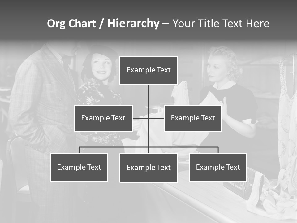A Man And Two Women Standing In Front Of A Table PowerPoint Template