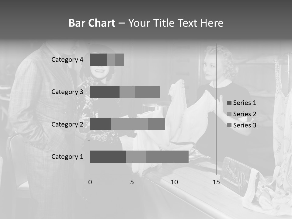 A Man And Two Women Standing In Front Of A Table PowerPoint Template