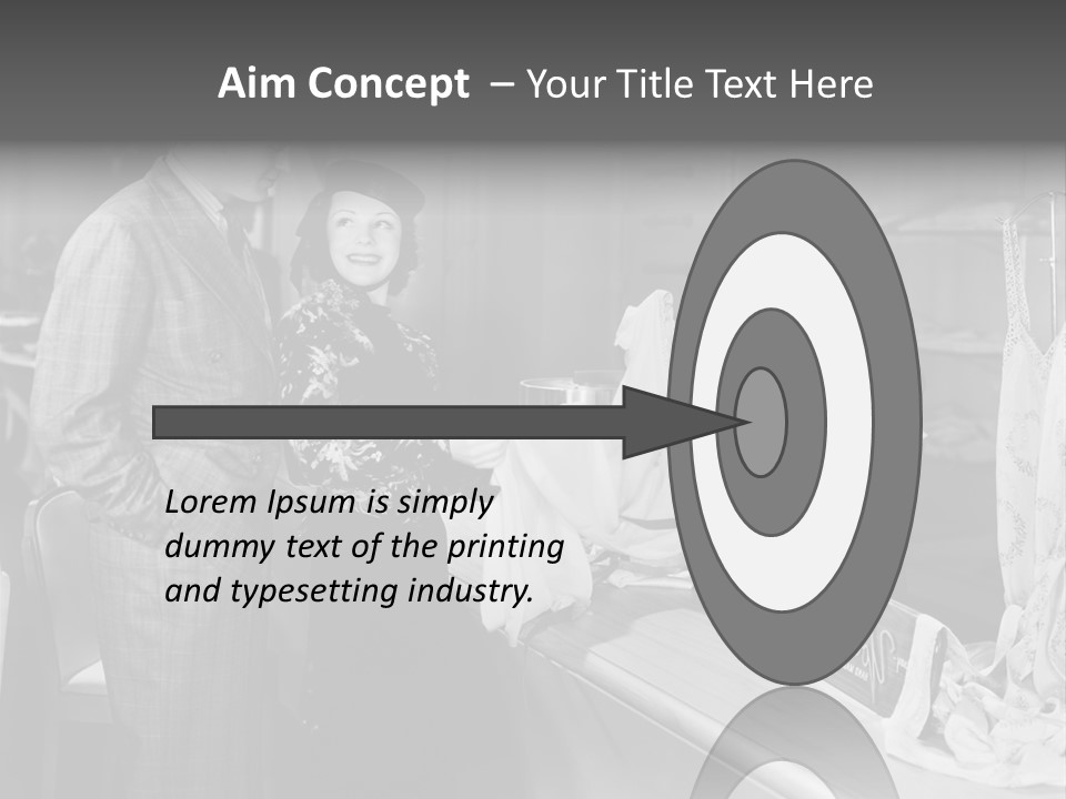 A Man And Two Women Standing In Front Of A Table PowerPoint Template