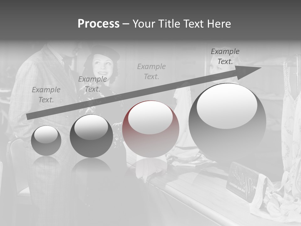 A Man And Two Women Standing In Front Of A Table PowerPoint Template