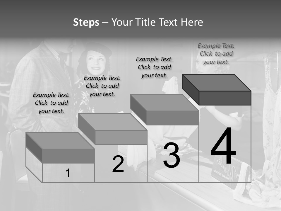 A Man And Two Women Standing In Front Of A Table PowerPoint Template