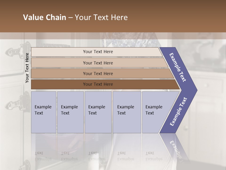 A Woman In An Apron Is Opening A Refrigerator PowerPoint Template