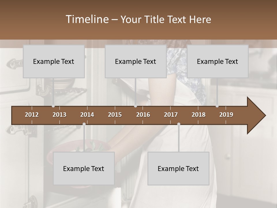 A Woman In An Apron Is Opening A Refrigerator PowerPoint Template