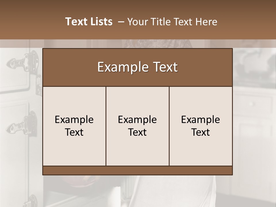 A Woman In An Apron Is Opening A Refrigerator PowerPoint Template