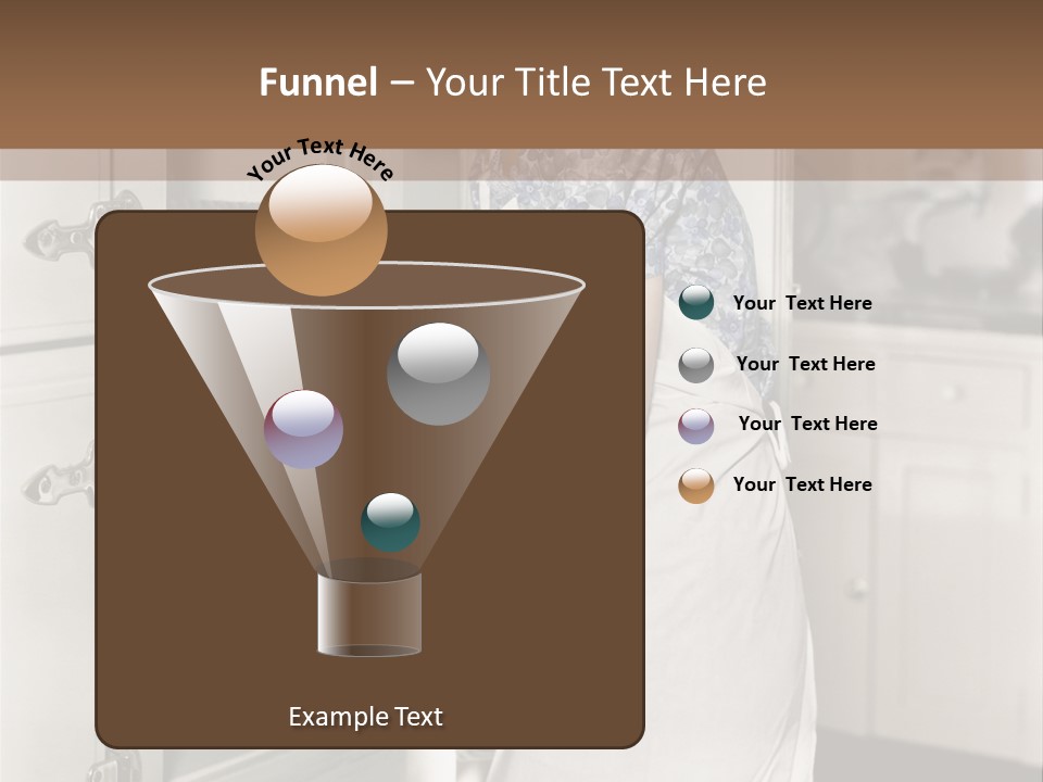 A Woman In An Apron Is Opening A Refrigerator PowerPoint Template