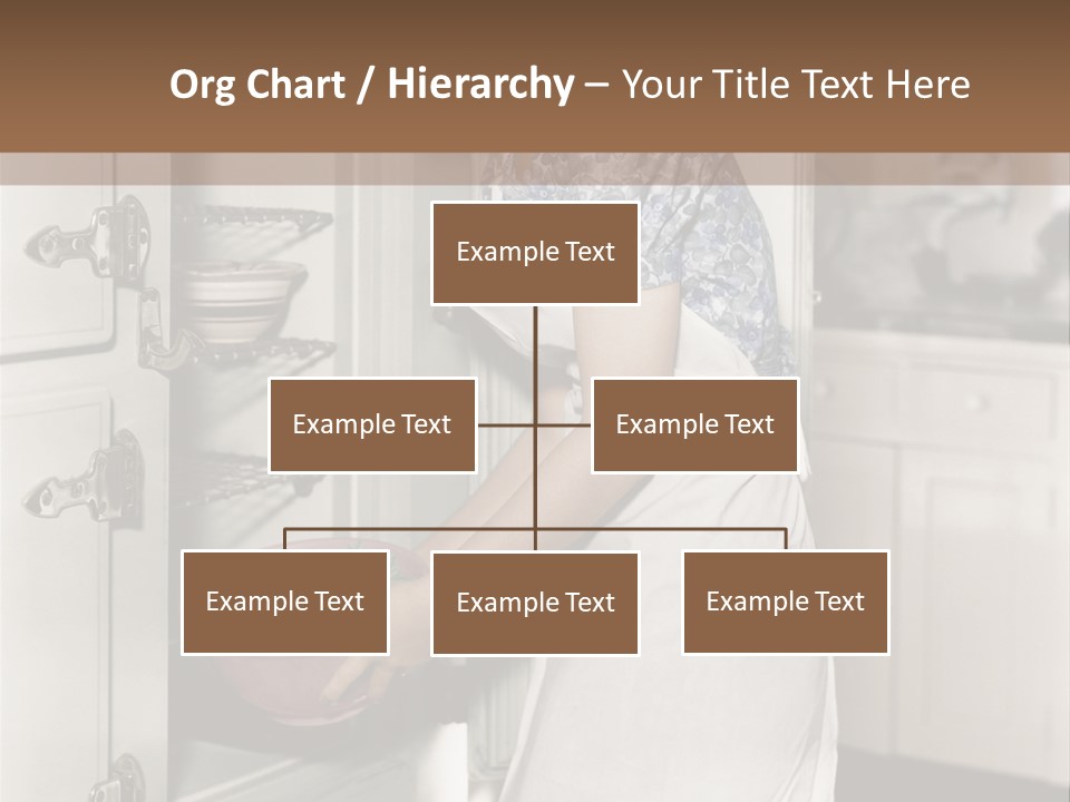 A Woman In An Apron Is Opening A Refrigerator PowerPoint Template