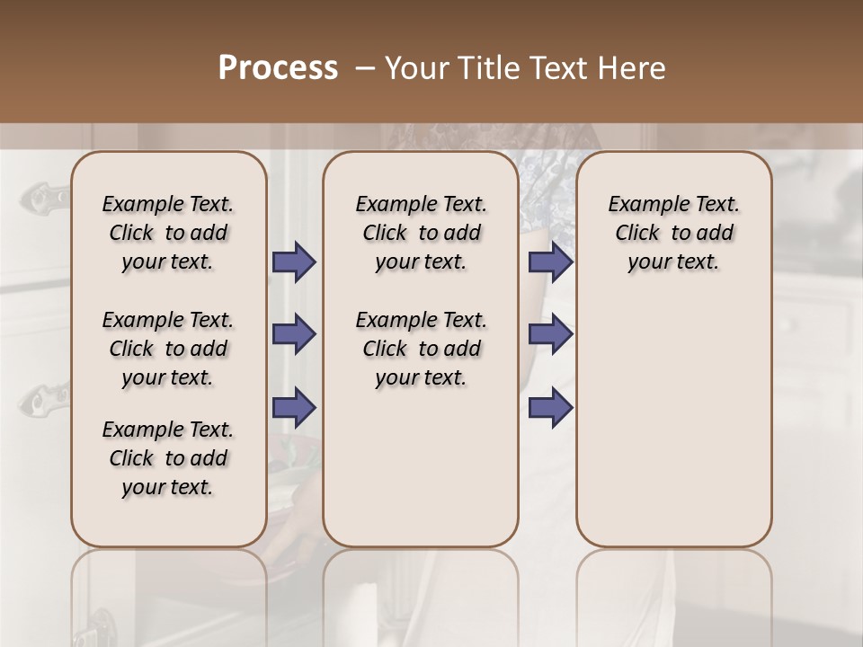 A Woman In An Apron Is Opening A Refrigerator PowerPoint Template