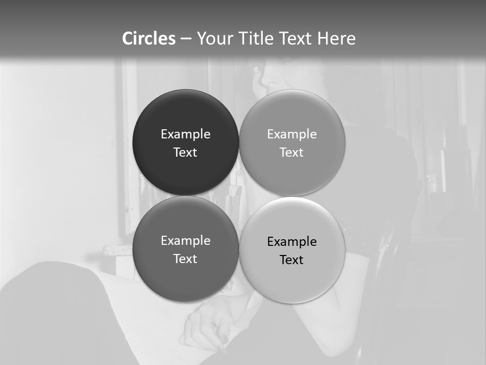 A Woman Sitting In A Chair Eating Food PowerPoint Template